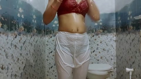 Indian Step mom Bathing In Open White Legis Make Me Feel Better – Hot Step mother And Hot Step mommy