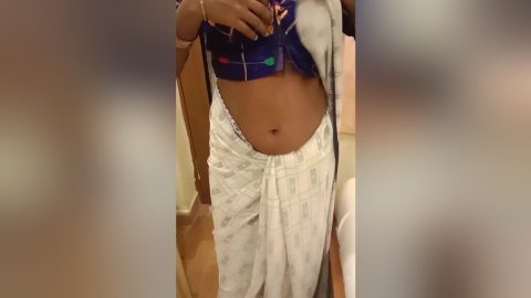 Indian Desi Village Tamil Dusky Housewife Wearing Hot Saree Infront Of Her Cuck Hubbys Close Friend On The Hotel