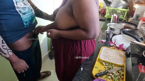 Andhra Maid Sucking Owner Dick While Working In Kitchen