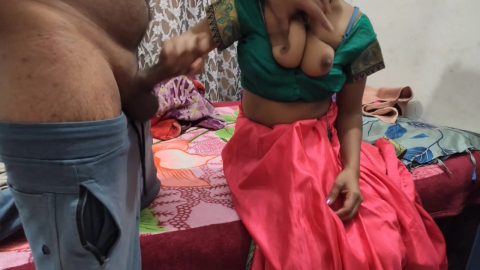 The Maid Took Off The Saree And Got Her Pussy And Ass By Fucking Her Owner