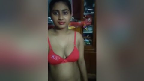 Cute Sexy Bengali Wife Striptease Show