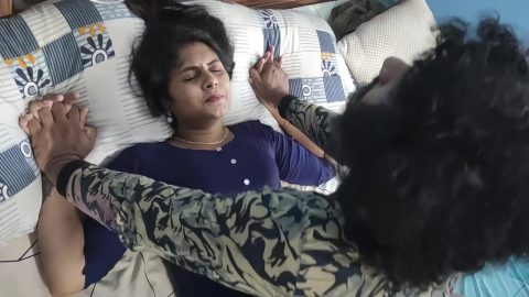 Churidar Leggings Removal And Top Only Romance Sex Video By Vaishnavy And Sharun Raj, Mallu Couple Hot Bedroom Romance Sex