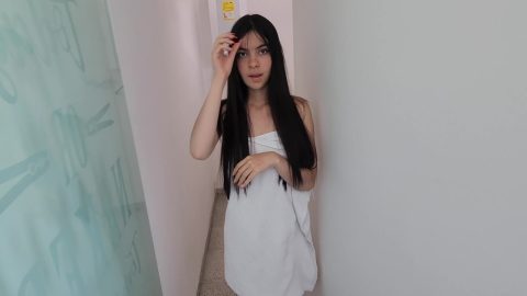 The Neighbor Comes Into My House To Take A Bath And Ends Up Giving Me Sex She Can See