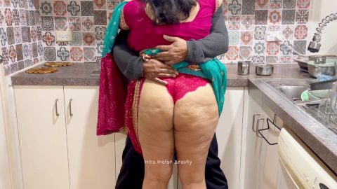 Indian Couple Romance In Kitchen – Saree Sensual Sex – Saree Lifted Up – Pussy, Boobs And Ass Play