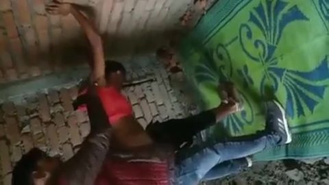 Desi Randi Fucking Outdoor In Threesome