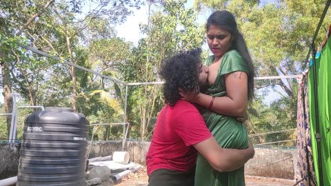 Out Door Sex, Vaishnavy And Sharun Raj Out Door Romance And Sex, Mallu Couple Hot Romance With Sex In Terrace