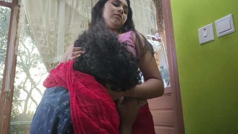 Valentine S Day In Vaishnavy Half Saree Hot Navel Lick Romance With Sharun Raj, Mallu Couple Hot Half Saree Removal Romance With Navel Lick Love